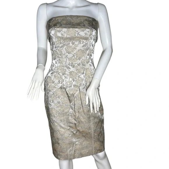 Karen Millen | Dresses | Karen Millen Gilded Gold Tone Jacquard Retro Glamour Strapless Cocktail Dress | Poshmark Karen Millen | Dresses | Karen Millen Gilded Gold Tone Jacquard Retro Glamour Strapless Cocktail Dress | Poshmark